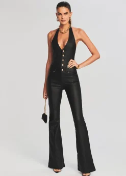 Sale Cynthia Coated Denim Jumpsuit Day to Night