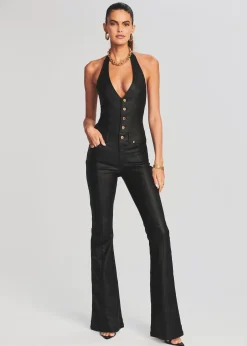 Sale Cynthia Coated Denim Jumpsuit Day to Night