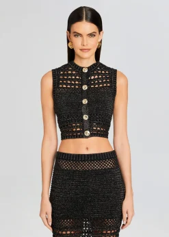 Sale Delma Knit Crochet Top Tops