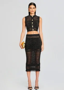 Sale Delma Knit Crochet Top Tops