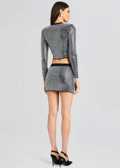 Outlet Delta Embellished Knit Skirt Night Out