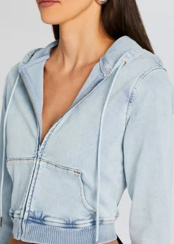 Cheap Edith Terry Cropped Hoodie Jackets