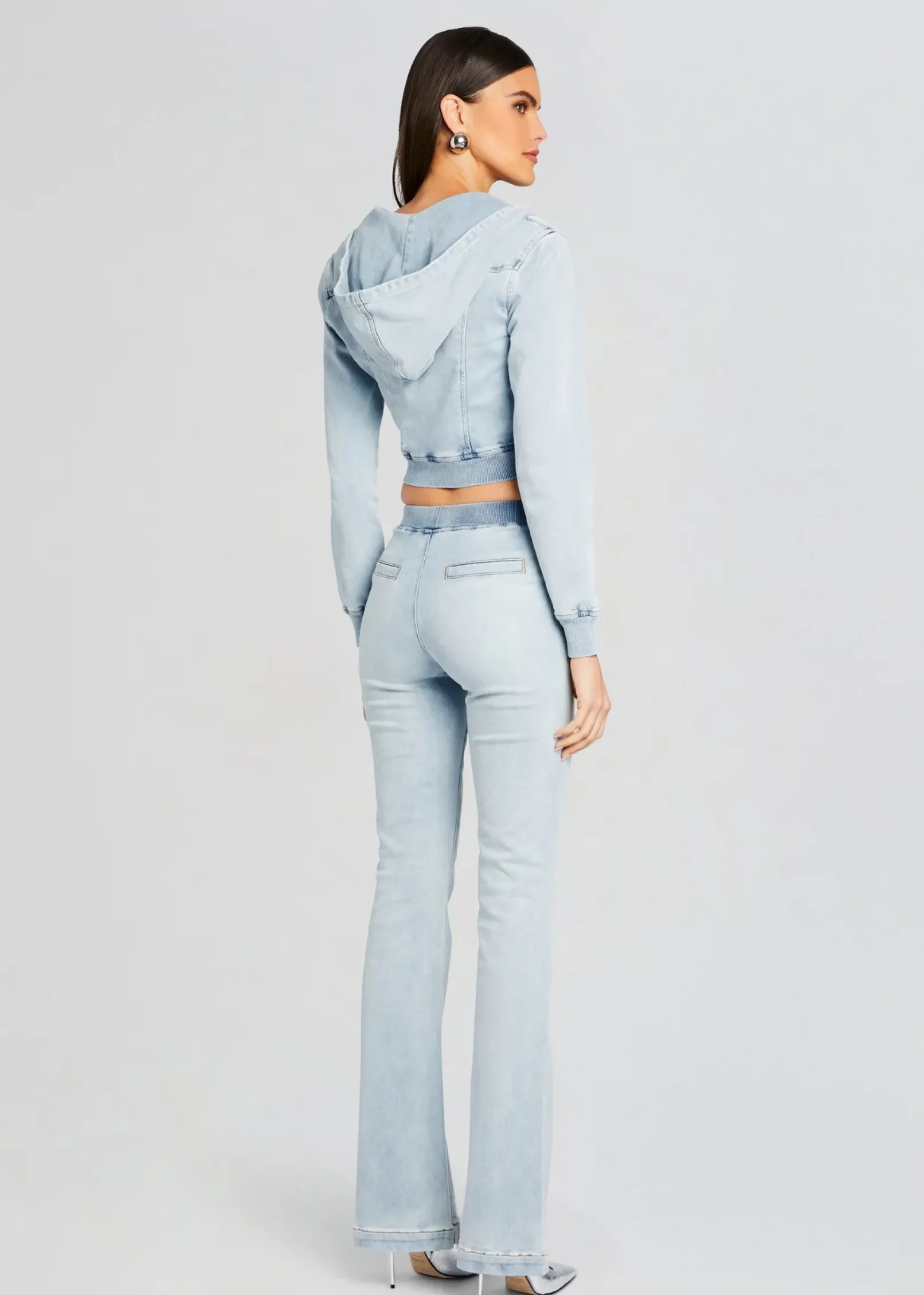 Cheap Edith Terry Cropped Hoodie Jackets