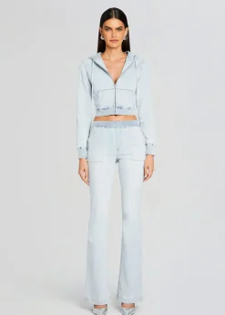 Cheap Edith Terry Cropped Hoodie Jackets