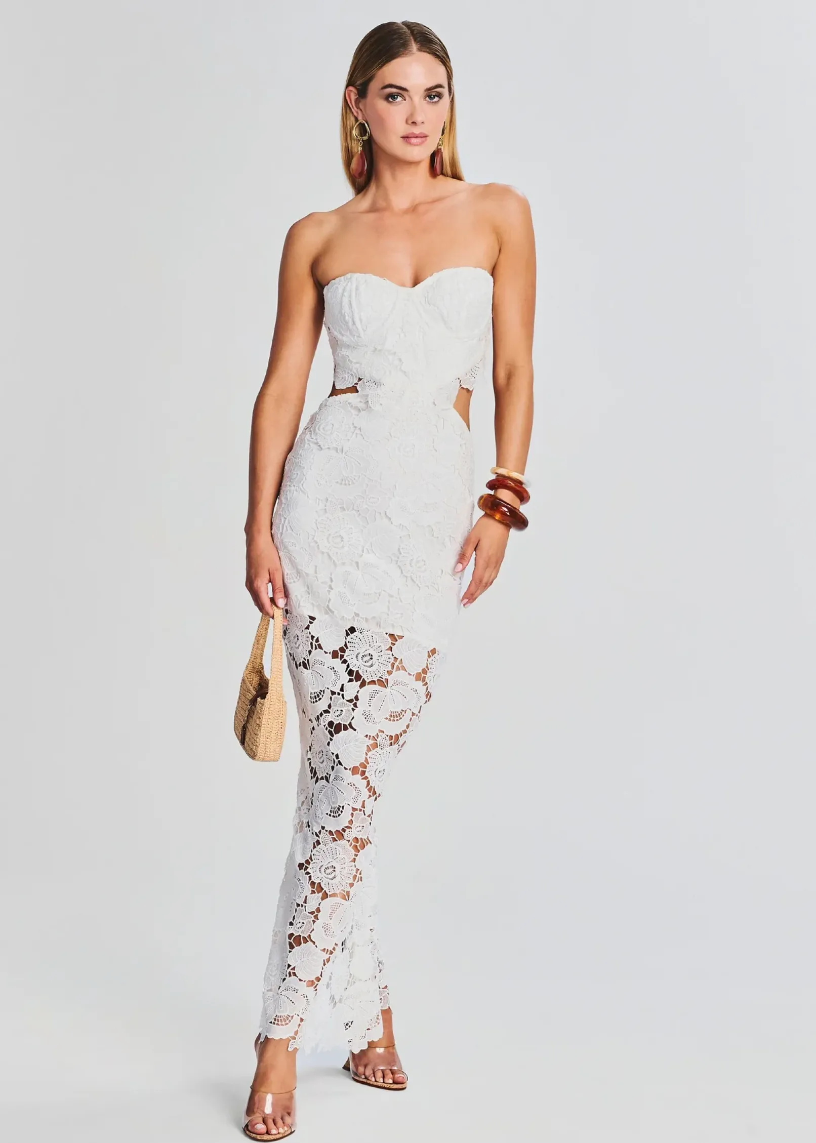 Hot Eliza Lace Maxi Dress Guest Of