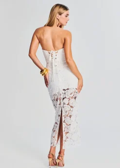Flash Sale Eliza Lace Strapless Maxi Dress Honeymoon Looks