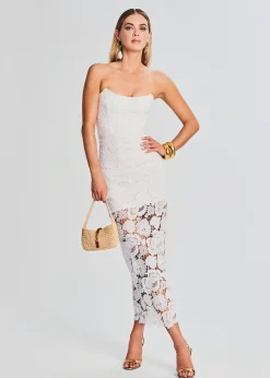 Flash Sale Eliza Lace Strapless Maxi Dress Honeymoon Looks