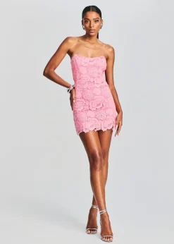Hot Eliza Lace Strapless Mini Dress Dresses