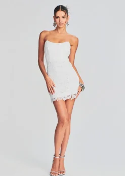 Store Eliza Lace Strapless Mini Dress Bridal Shower