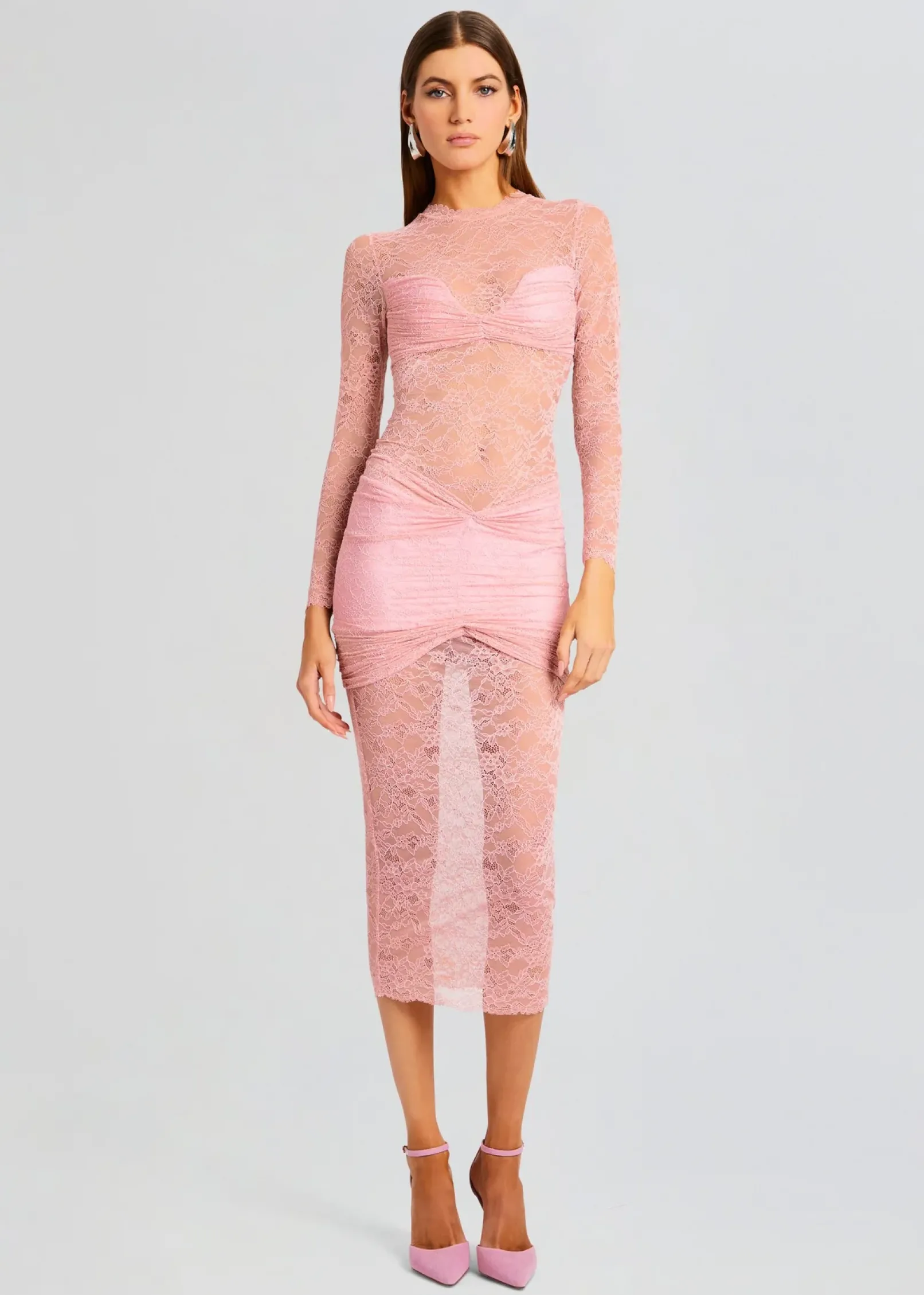 Store Ellie Lace Midi Dress Sheer Bliss