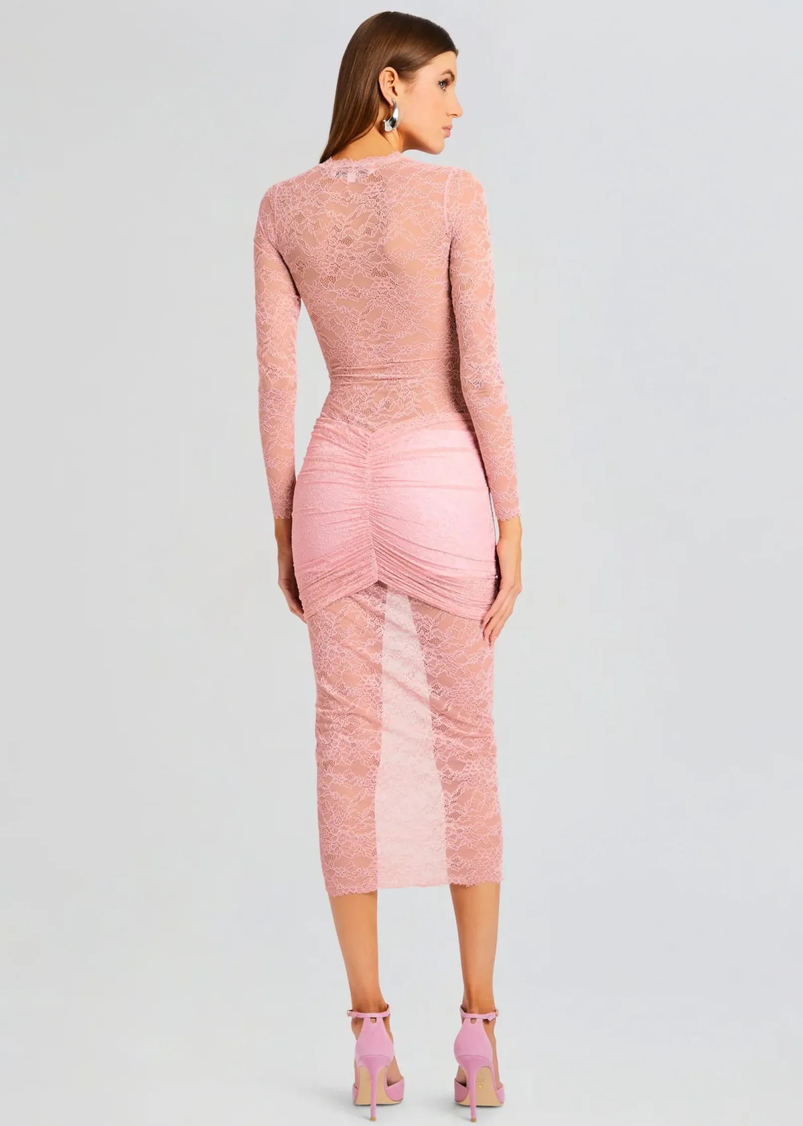 Store Ellie Lace Midi Dress Sheer Bliss