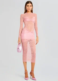 Store Ellie Lace Midi Dress Sheer Bliss