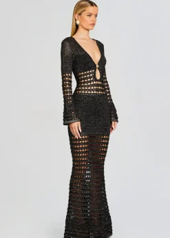Cheap Elvana Knit Crochet Dress RETROFÊTE