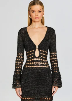 Cheap Elvana Knit Crochet Dress RETROFÊTE