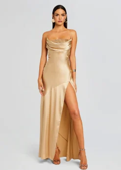 Best Emery Embellished Silk Dress Gowns