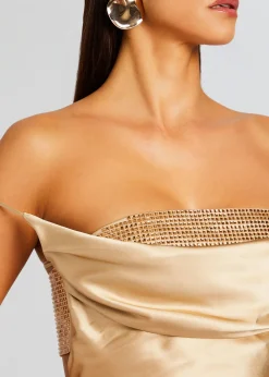 Online Emery Embellished Silk Dress Guest Of