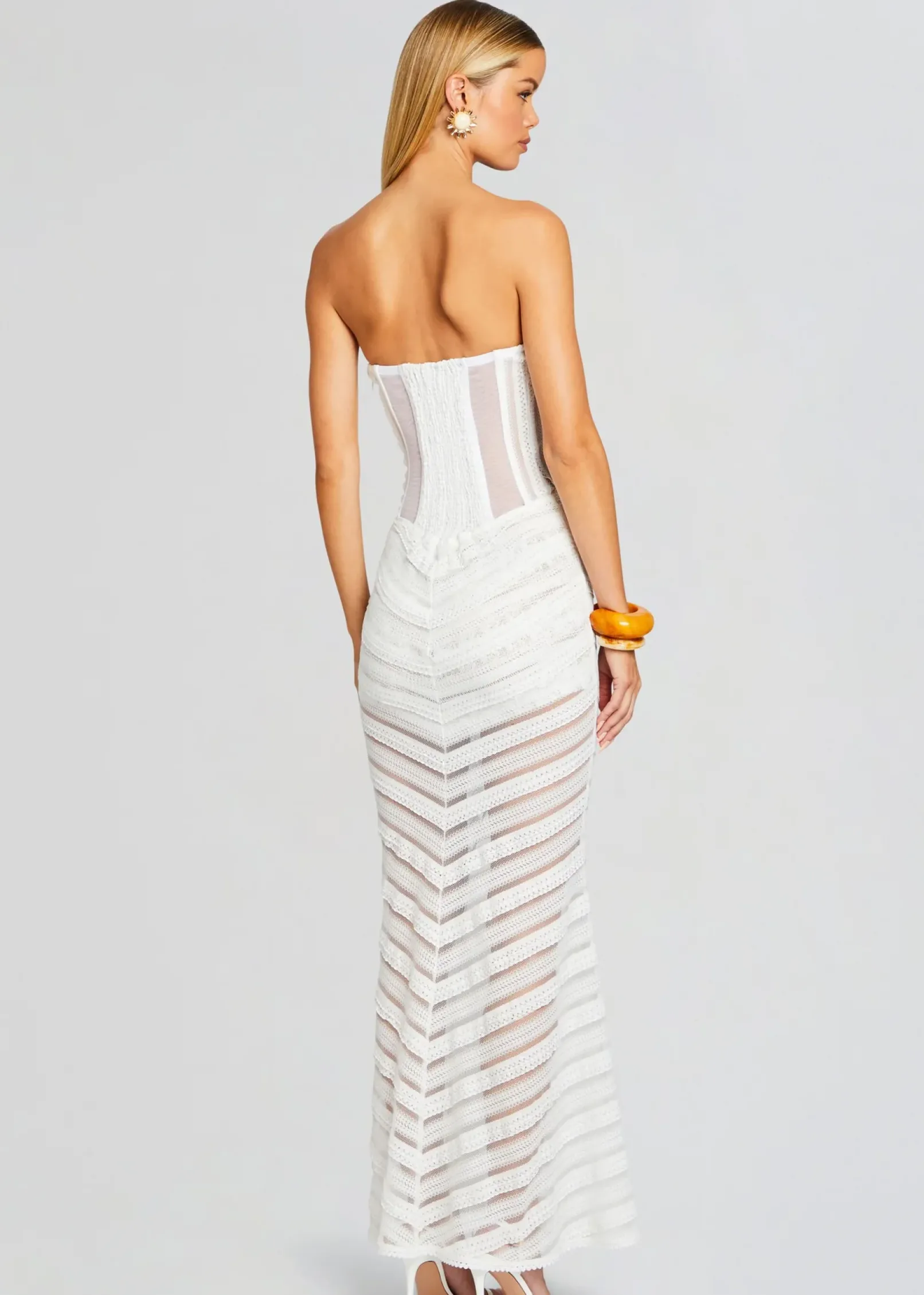Clearance Florey Long Dress Sheer Bliss