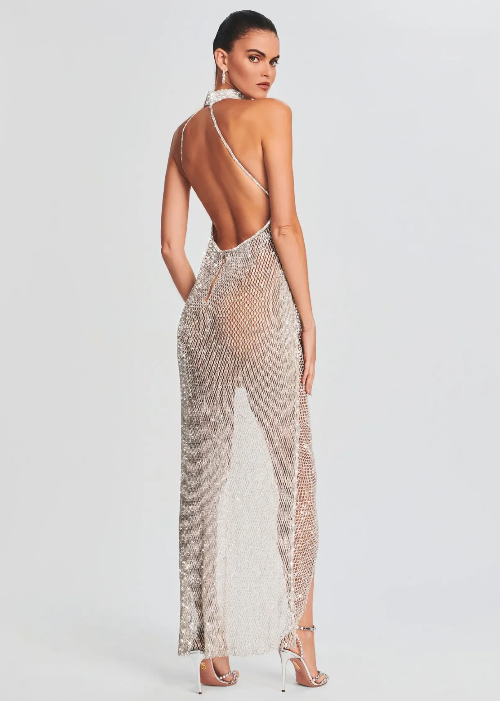 Sale Gemma Crystal Chain Dress Maxi