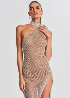 Sale Gemma Crystal Chain Dress Maxi