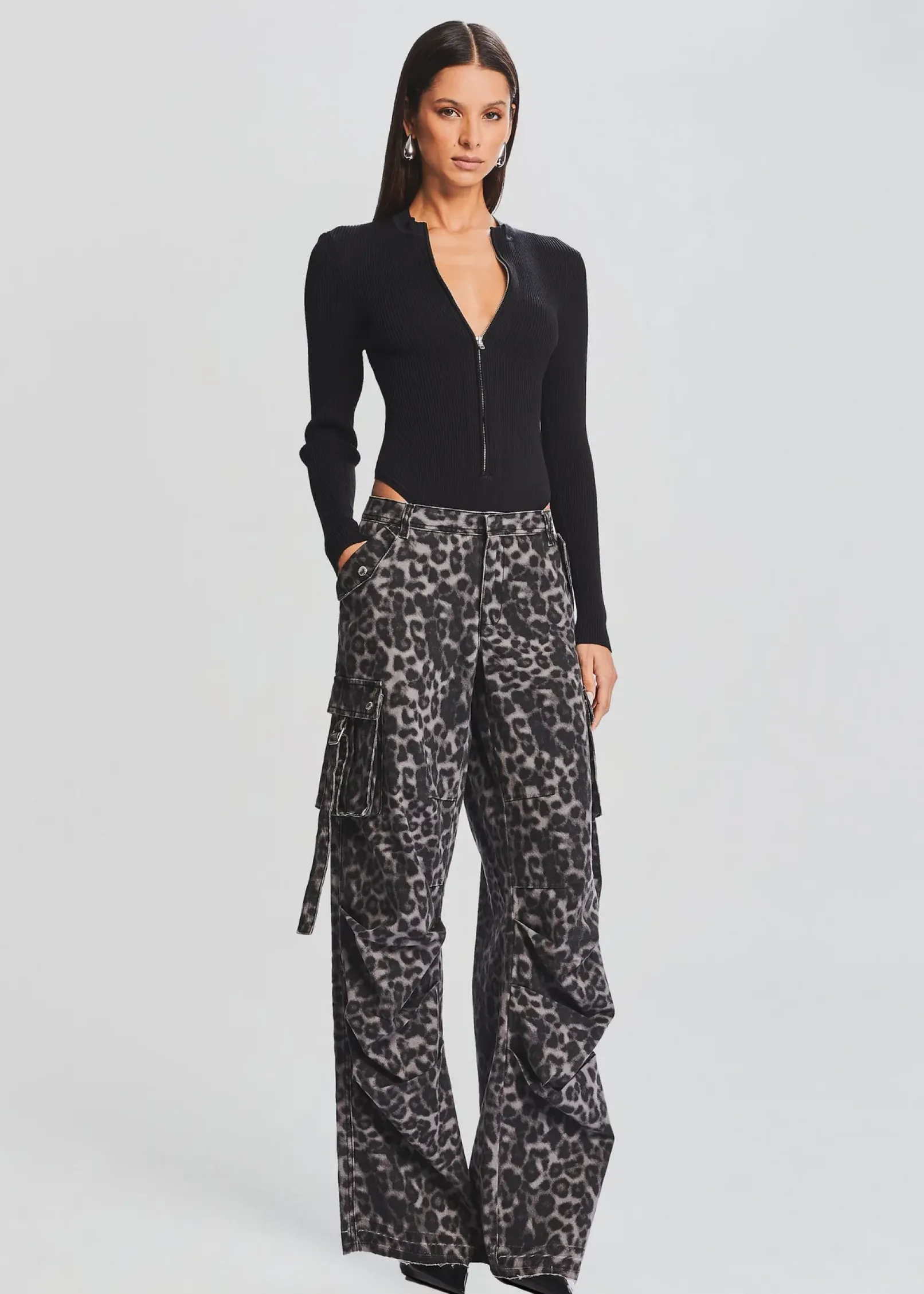 Store Geo Rib Knit Bodysuit Day to Night