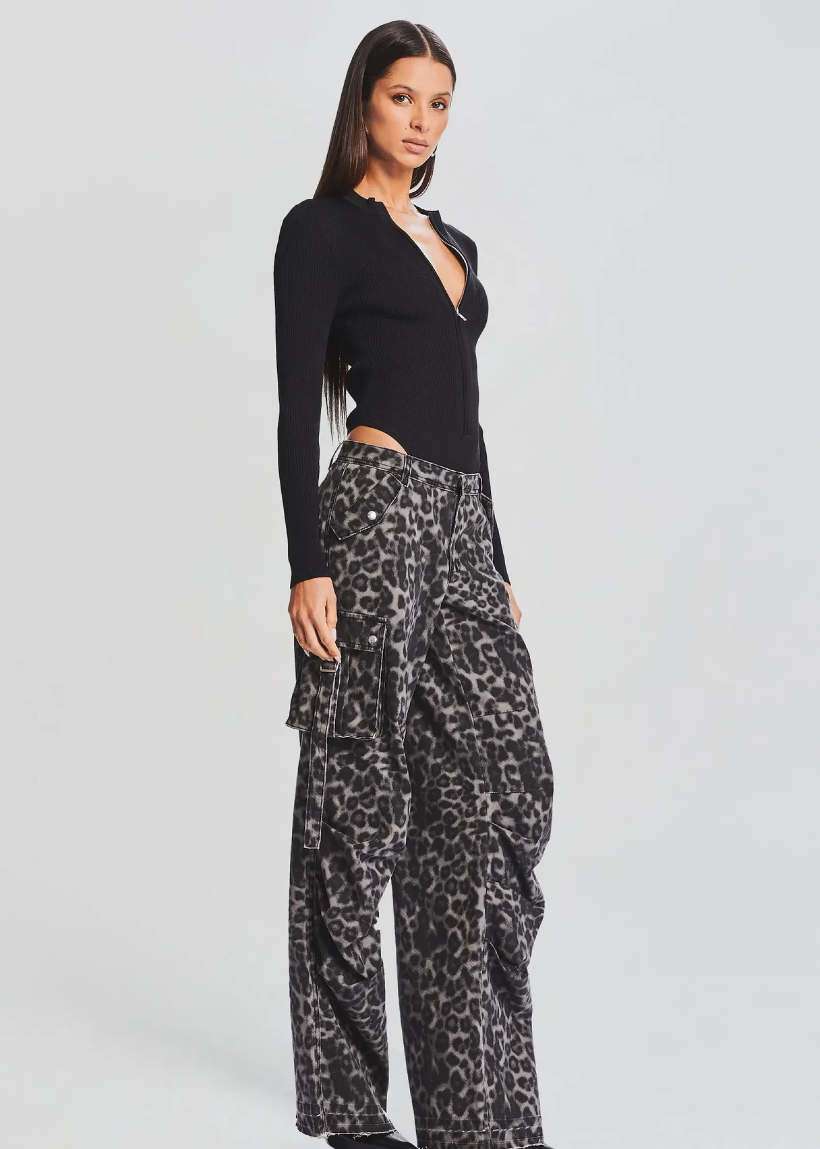 Store Geo Rib Knit Bodysuit Day to Night