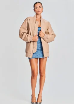 Shop Halle Leather Jacket Outerwear