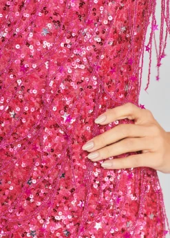 Best Sale Heather Sequin Star Fringe Dress RETROFÊTE