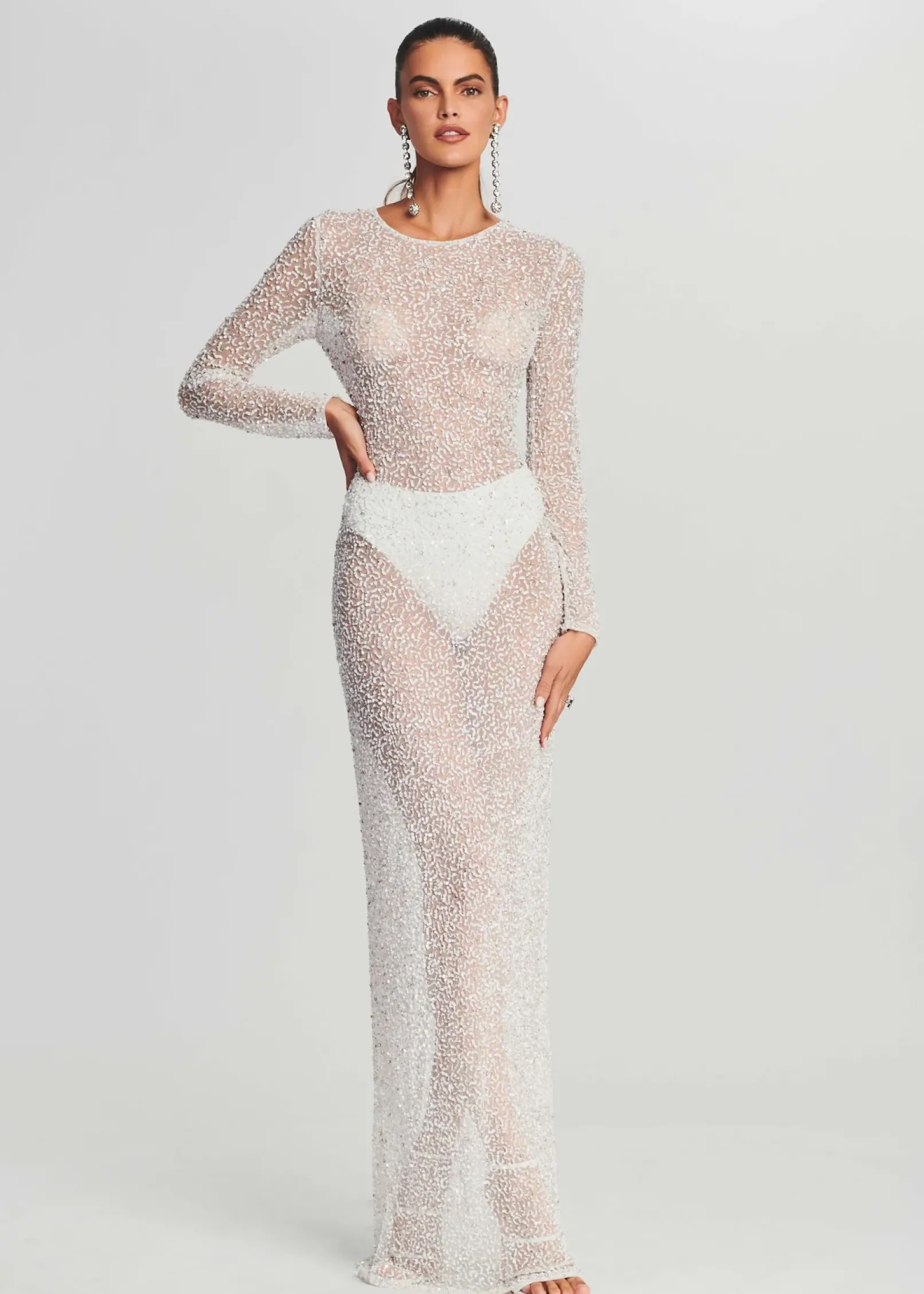Sale Heidi Sequin Dress Sheer Bliss