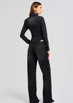 Fashion Helena Denim Bodysuit Denim