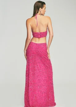Fashion Hendrix Sequin Tiger Stripe Dress Final Sale