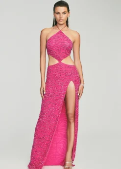Fashion Hendrix Sequin Tiger Stripe Dress Final Sale