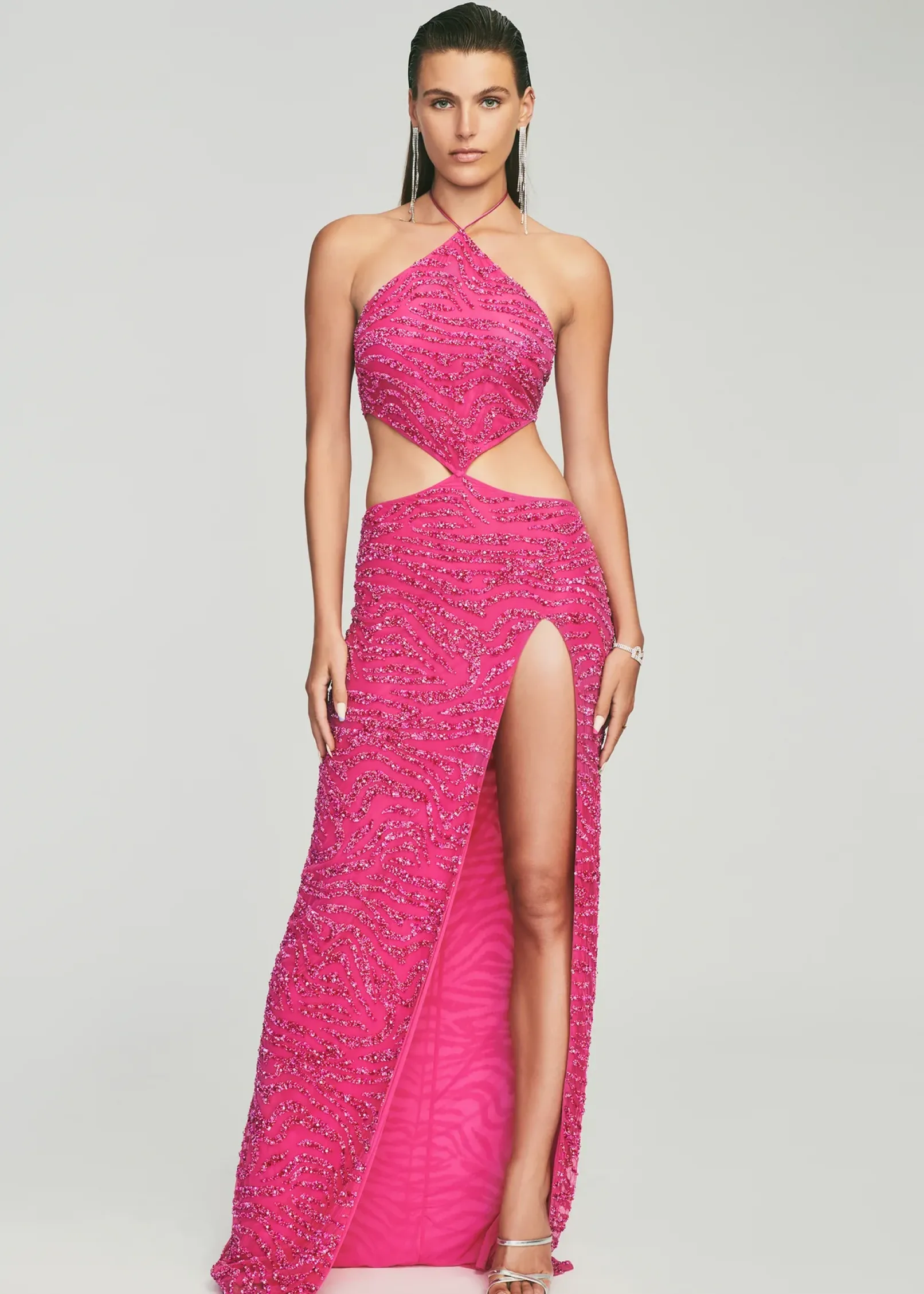 Fashion Hendrix Sequin Tiger Stripe Dress Final Sale