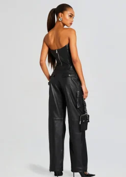 Best Sale Honey Leather Pant Bottoms