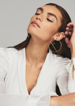 Sale Hoop Letter Earring Accessories
