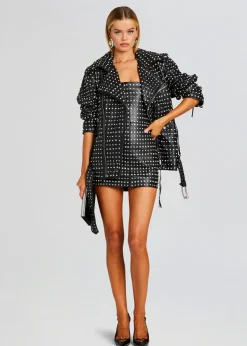 Clearance Icon Embellished Leather Jacket Exclusively Ours
