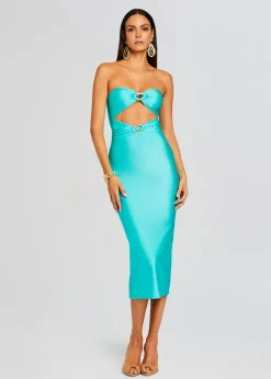 Sale Ida Lycra Midi Dress Tropical Hues