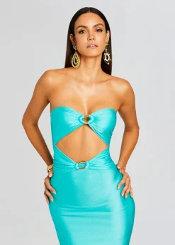 Sale Ida Lycra Midi Dress Tropical Hues