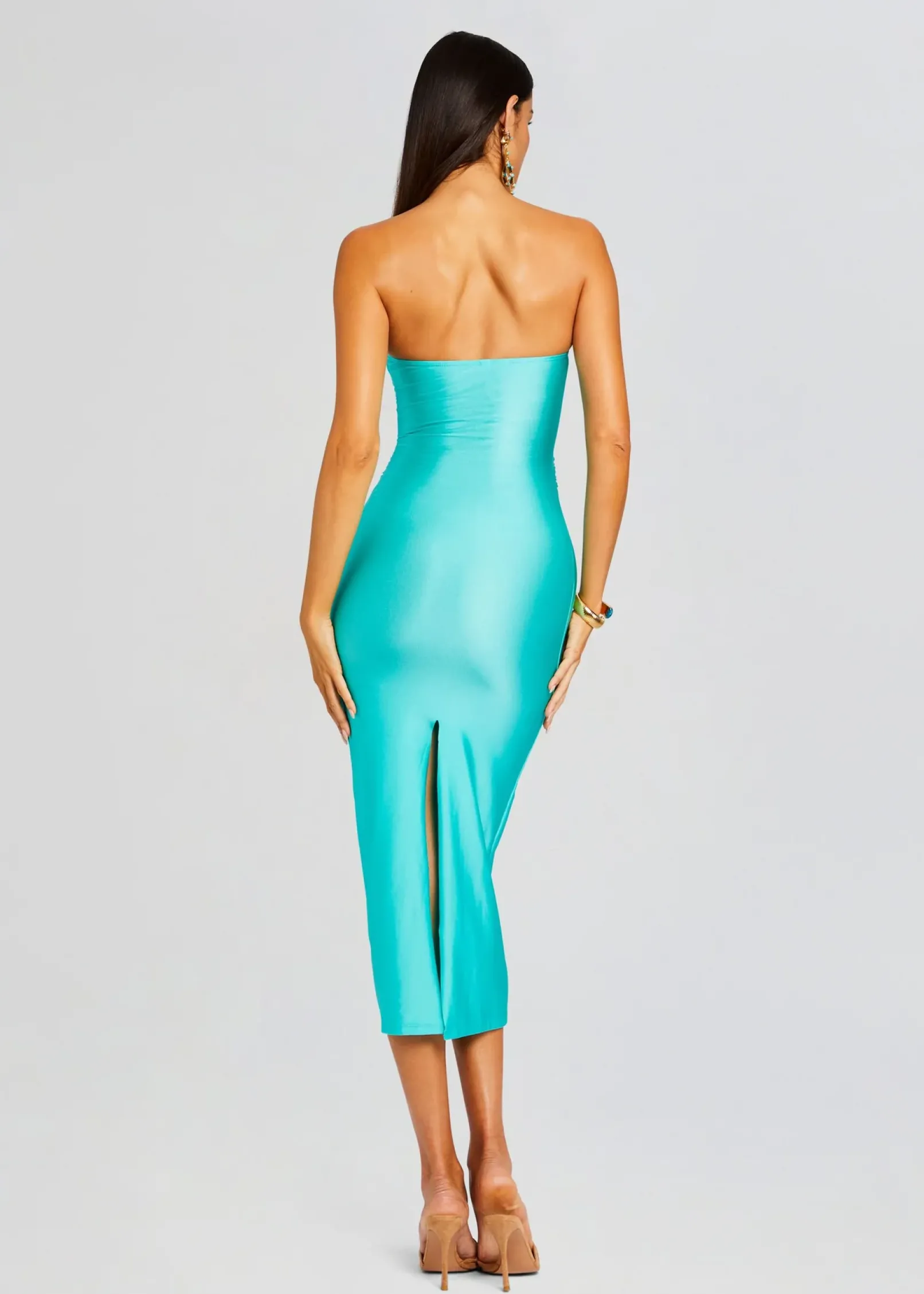 Sale Ida Lycra Midi Dress Tropical Hues