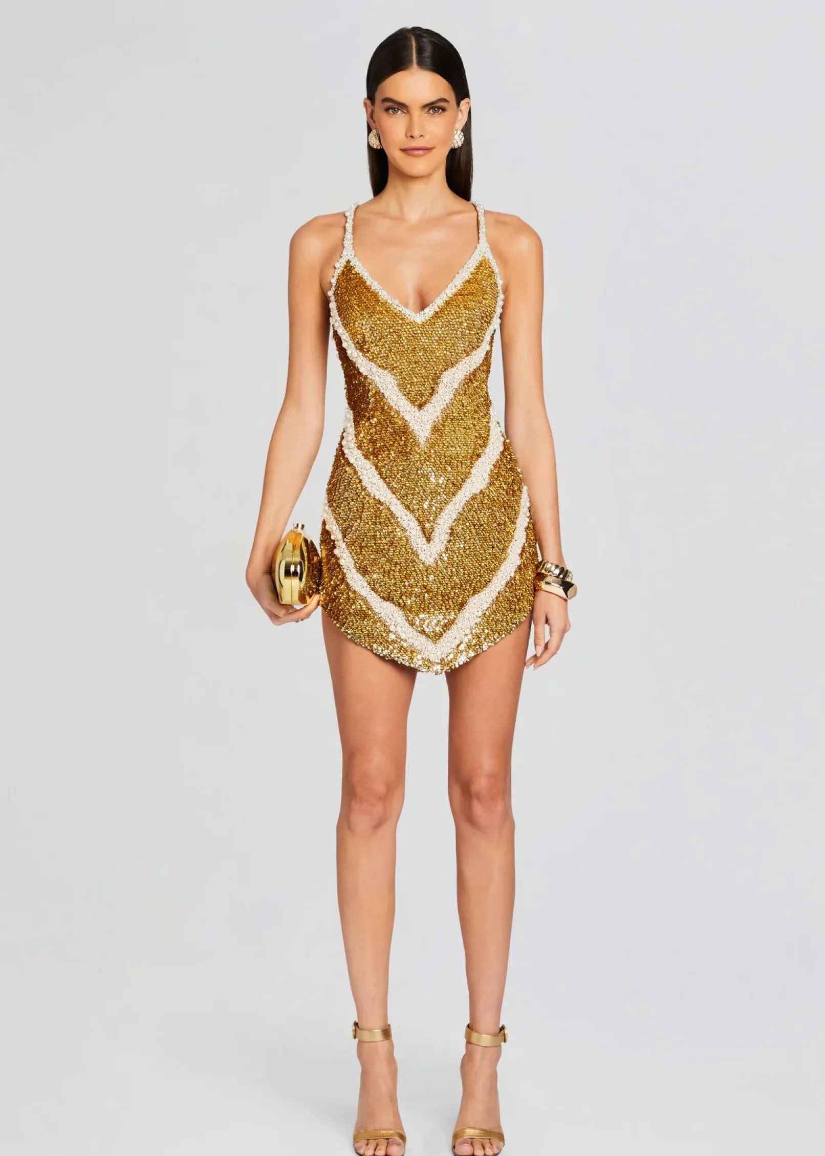 Shop Inessa Feather Sequin Dress Dresses