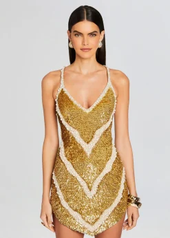 Cheap Inessa Feather Sequin Dress Exclusively Ours