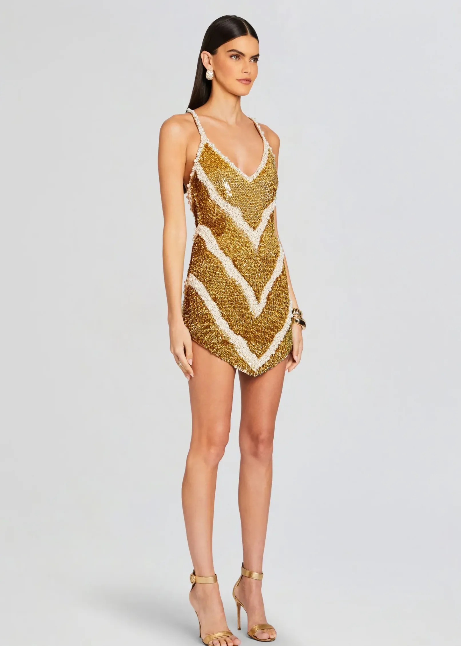 Best Sale Inessa Feather Sequin Dress Mini