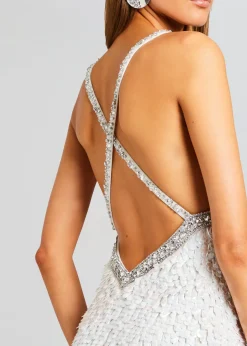 Best Ivanna Feather Sequin Dress Sequin Styles