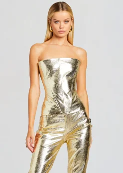 New Jenesis Leather Top Tops