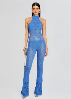Fashion Kalena Knit Crochet Jumpsuit Sheer Bliss