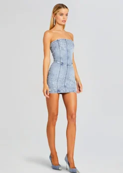 New Kamna Embellished Denim Dress RETROFÊTE