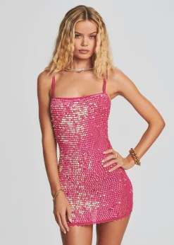 Clearance Kinley Sequin Crochet Dress Bachelorette Party
