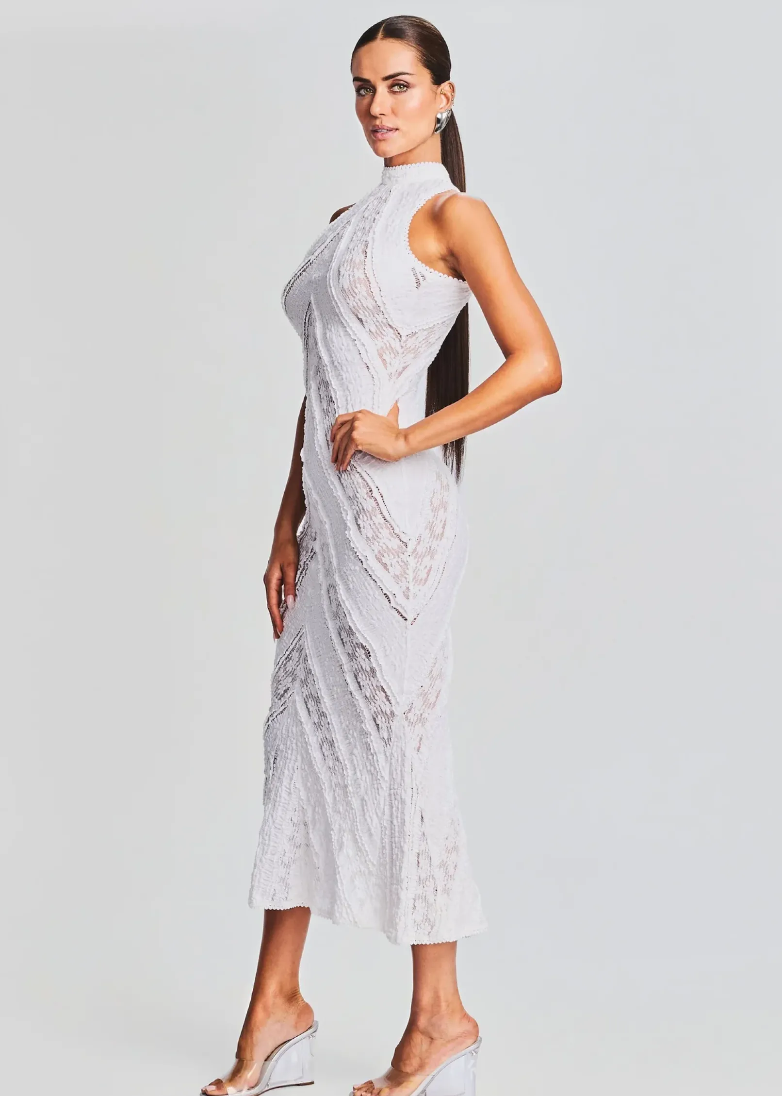 Flash Sale Kivah Long Dress Sheer Bliss