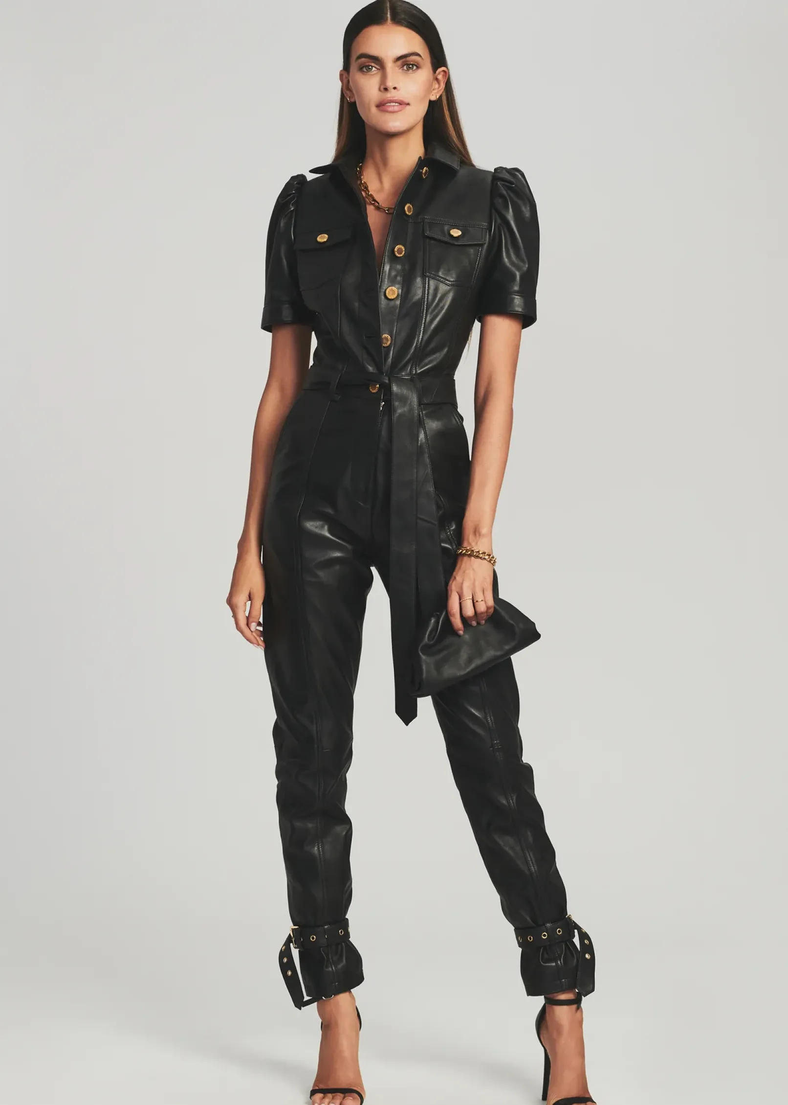 Fashion Knox Leather Jumpsuit Jumpsuits