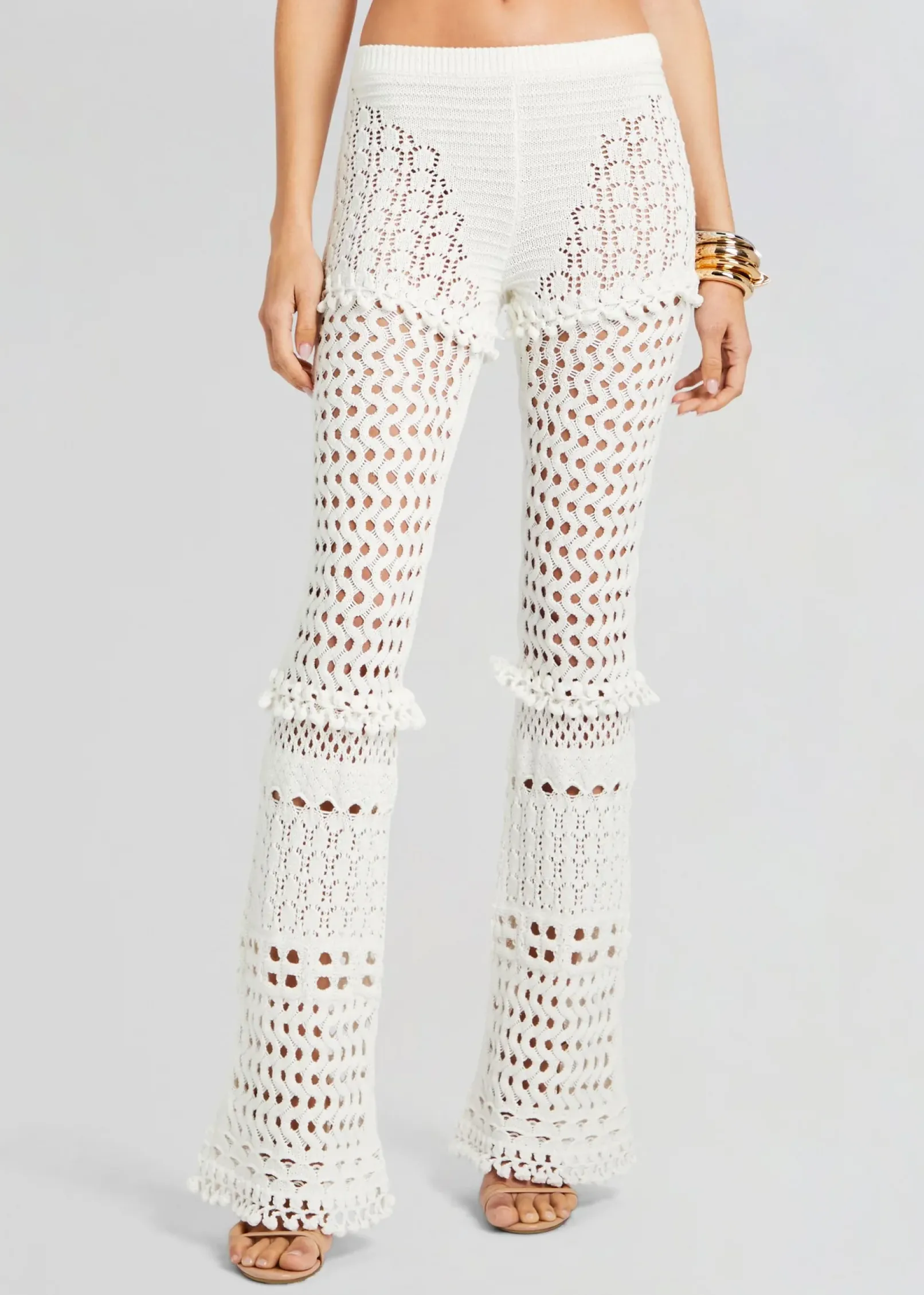 Fashion Kyla Knit Crochet Pant Spring Knits