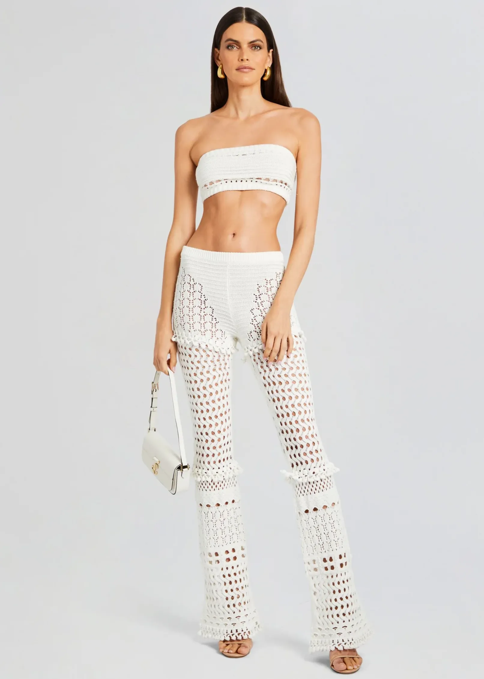 Fashion Kyla Knit Crochet Pant Spring Knits
